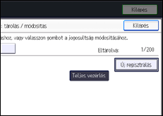 A kezelőpanel ismertetése