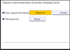 A kezelőpanel ismertetése