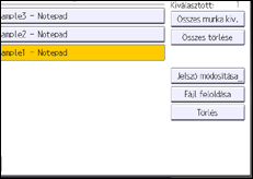 A kezelőpanel ismertetése