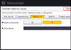 A kezelőpanel ismertetése