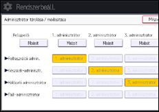 A kezelőpanel ismertetése