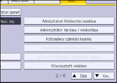 A kezelőpanel ismertetése