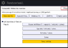 A kezelőpanel ismertetése