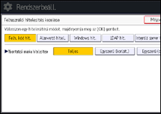 A kezelőpanel ismertetése