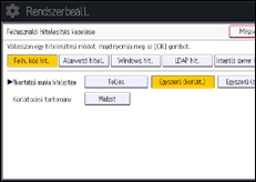 A kezelőpanel ismertetése