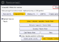A kezelőpanel ismertetése