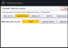 A kezelőpanel ismertetése