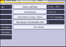 A kezelőpanel ismertetése