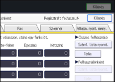 A kezelőpanel ismertetése