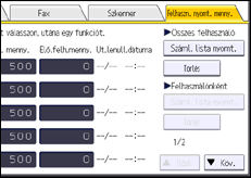 A kezelőpanel ismertetése