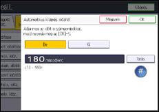 A kezelőpanel ismertetése