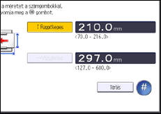 A kezelőpanel ismertetése