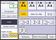 A kezelőpanel ismertetése