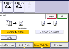 A kezelőpanel ismertetése