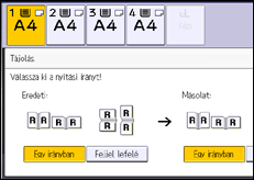 A kezelőpanel ismertetése