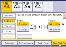 A kezelőpanel ismertetése