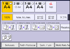 A kezelőpanel ismertetése