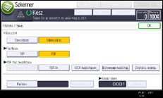 A kezelőpanel ismertetése