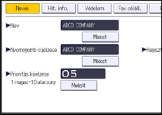 A kezelőpanel ismertetése
