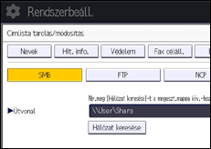 A kezelőpanel ismertetése