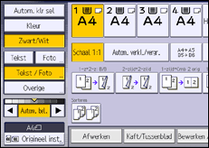 Schermafbeelding bedieningspaneel