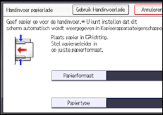 Schermafbeelding bedieningspaneel