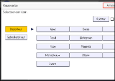 Schermafbeelding bedieningspaneel