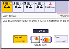 Schermafbeelding bedieningspaneel