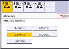 Schermafbeelding bedieningspaneel