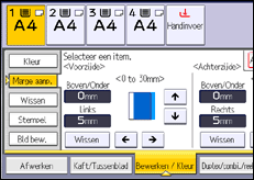 Schermafbeelding bedieningspaneel