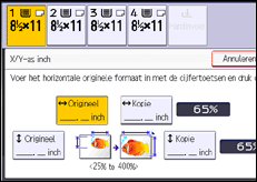 Schermafbeelding bedieningspaneel
