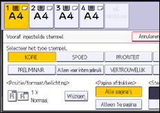 Schermafbeelding bedieningspaneel