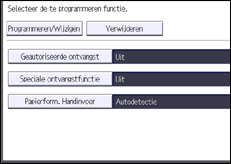 Afbeelding van bedieningspaneel