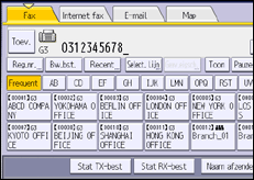 Schermafbeelding bedieningspaneel