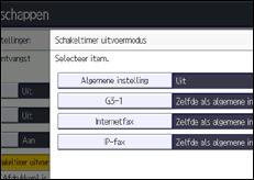 Schermafbeelding bedieningspaneel