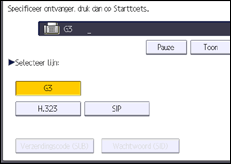 Schermafbeelding bedieningspaneel