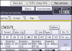Schermafbeelding bedieningspaneel