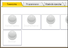 Schermafbeelding bedieningspaneel