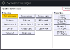 Schermafbeelding bedieningspaneel