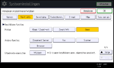 Schermafbeelding bedieningspaneel