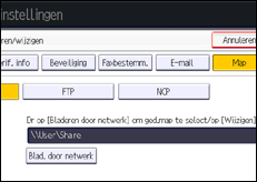 Schermafbeelding bedieningspaneel