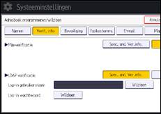 Schermafbeelding bedieningspaneel