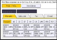 Schermafbeelding bedieningspaneel