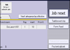 Schermafbeelding bedieningspaneel