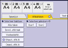 Schermafbeelding bedieningspaneel