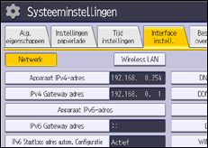 Schermafbeelding bedieningspaneel