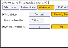 Schermafbeelding bedieningspaneel