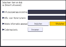 Schermafbeelding bedieningspaneel