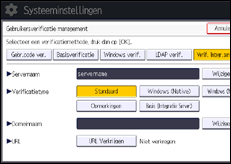 Schermafbeelding bedieningspaneel