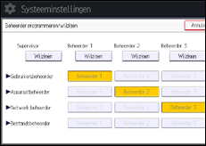 Schermafbeelding bedieningspaneel